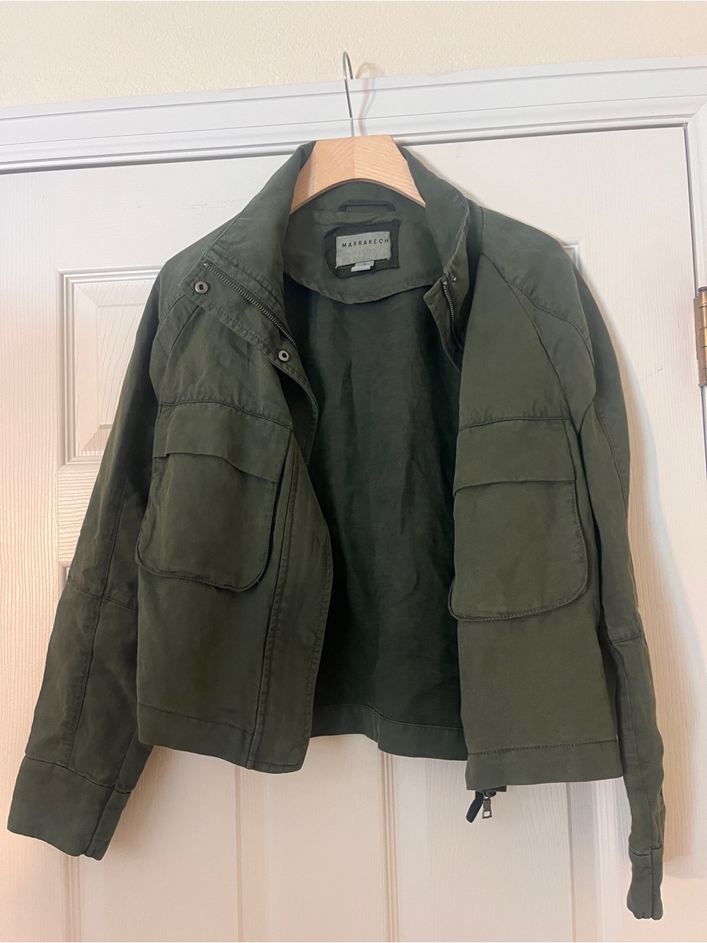 Magnolia Olive Green Utility Jacket with Front Flap Pockets - Picture 2 of 4